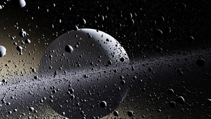 planet suitable for colonization, earth-like planet in far space, planets background 3d render