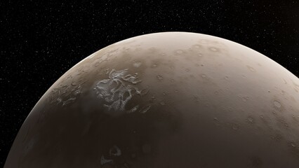 planet suitable for colonization, earth-like planet in far space, planets background 3d render