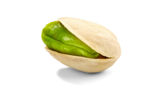 pistachio isolated on white background, clipping path