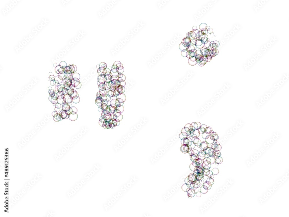 Fototapete Bubble Themed Font Quotation Mark and Comma and Period