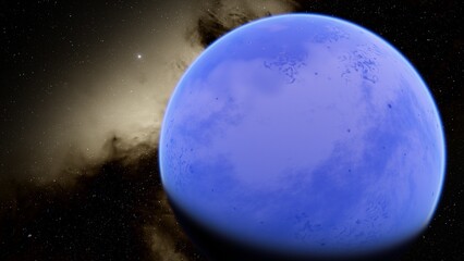 planet suitable for colonization, earth-like planet in far space, planets background 3d render