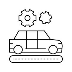 manufacturing car line icon vector illustration