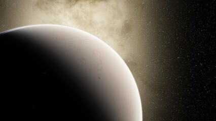 planet suitable for colonization, earth-like planet in far space, planets background 3d render