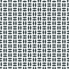 Vector pattern repeating two rows of small oval shape checkered plates, texture background. Pattern is on swatches panel