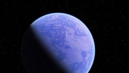 planet suitable for colonization, earth-like planet in far space, planets background 3d render