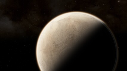 Naklejka premium planet suitable for colonization, earth-like planet in far space, planets background 3d render