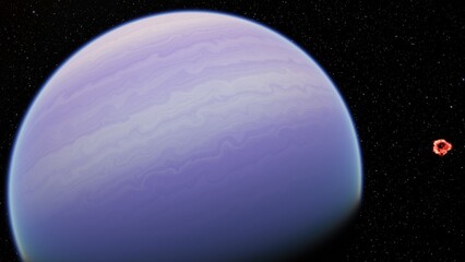 planet suitable for colonization, earth-like planet in far space, planets background 3d render