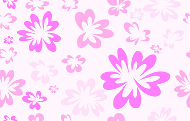 Vector seamless flower pattern background. beautiful color floral vector illustration.
