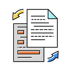 rewriting text color icon vector illustration