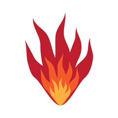 Fire flame isolated on a white background.