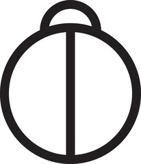clock line icon, editable stroke and color.