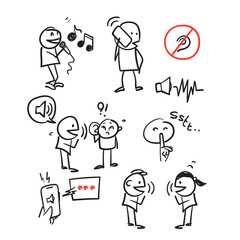 hand drawn doodle Simple Set of Voice Related illustration collection icon