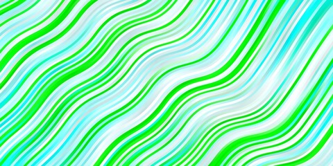 Obraz premium Light Blue, Green vector background with bent lines.