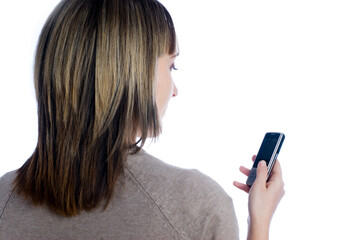 Young pretty woman with mobile phone