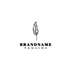 flower logo cartoon icon design template black isolated vector illustration