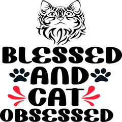 Cat T-shirt and SVG Design 