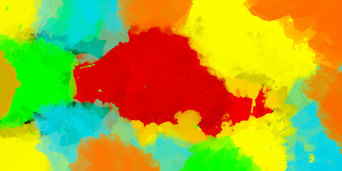 Fototapeta premium watercolor hand painted background. Watercolor background in blue and green colors. Abstract watercolor paint background by teal color blue and green with liquid fluid texture for background.