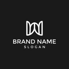 WN letter logo design on luxury background. NW monogram initials letter logo concept.