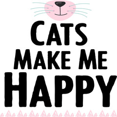 Cat T-shirt and SVG Design 