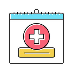 Obraz premium world red cross day color icon vector illustration