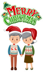 Cute couple and their dogs wearing Christmas outfits