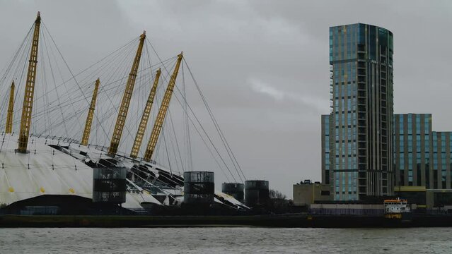 Damaged 02 Stadium, Storm, London, United Kingdom