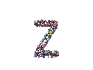 Shape Themed Font Letter Z