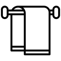 TOWEL RACK line icon,linear,outline,graphic,illustration
