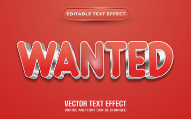 Wanted editable text effect