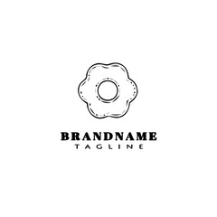 flower logo cartoon icon design template black isolated vector illustration