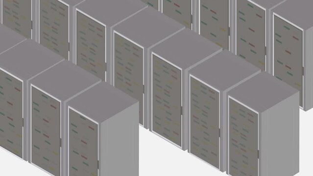 アイソメトリックなデータセンタのサーバ