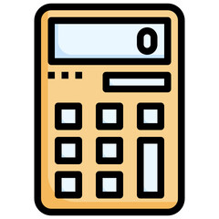 CALCULATOR filled outline icon,linear,outline,graphic,illustration