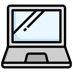 LAPTOP filled outline icon,linear,outline,graphic,illustration