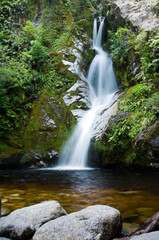 Fototapeta na wymiar Dorothy Falls, Lake Kaniere, South Island, New Zealand