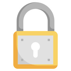 PADLOCK flat icon,linear,outline,graphic,illustration