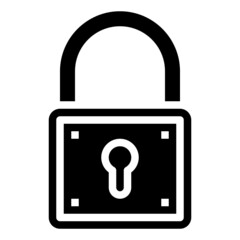 PADLOCK glyph icon,linear,outline,graphic,illustration