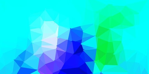 Obraz premium Light blue, green vector geometric polygonal layout.