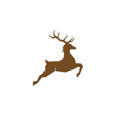 Deer icon logo design illustration template
