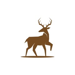 Deer icon logo design illustration template