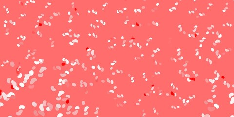 Light red vector template with abstract forms.