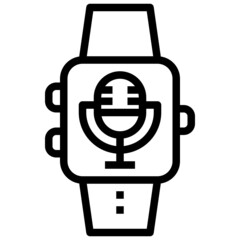 MICROPHONE line icon,linear,outline,graphic,illustration