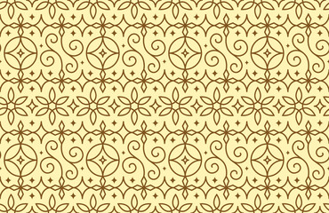 Elegant abstract floral ornament. Seamless pattern for background, wallpaper, textile printing, packaging, wrapper, etc.
