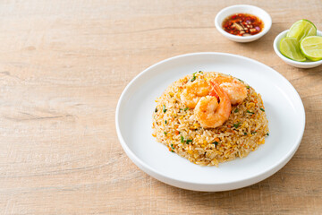 fried shrimps fried rice on plate