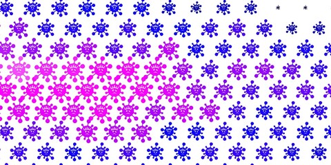 Light Purple, Pink vector texture with disease symbols.