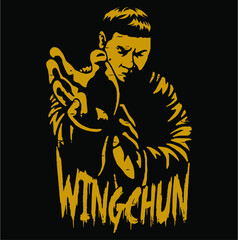 wing chun vector logo