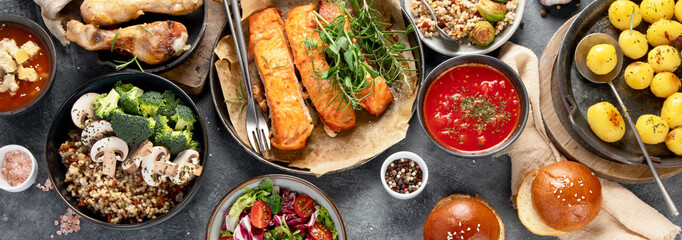 Assorted meal dish