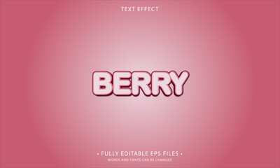 Berry style editable text effect