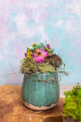 Easter wreath decor eggs for interior decoration