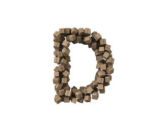 Package Themed Font Letter D