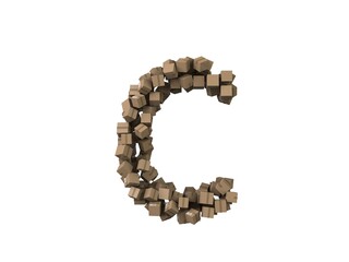 Package Themed Font Letter C